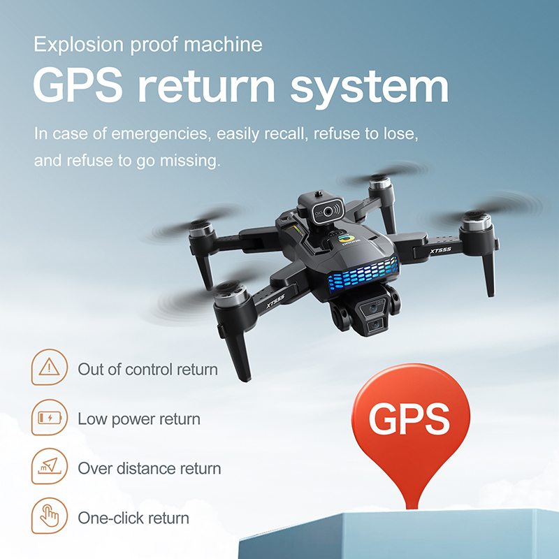 New XT555 GPS RC Drone Cam Pro - đánh giá và giá Drone Kit With Camera